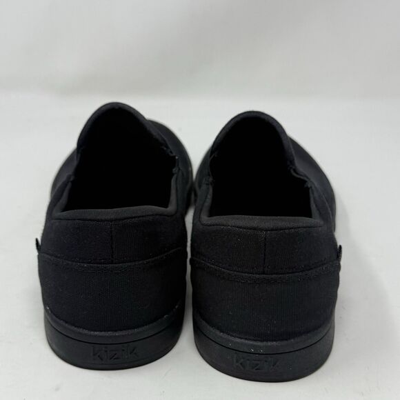 Kizik Venice Sneakers Womens 8.5 Triple Black Canvas Slip In Handsfree Shoes - Picture 10 of 16